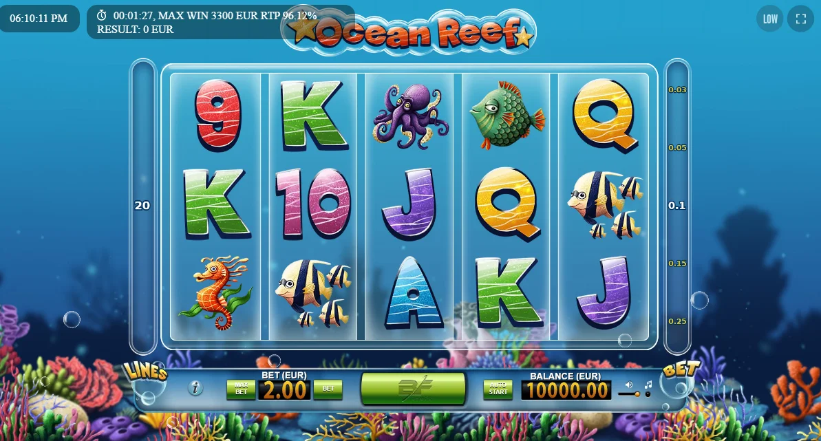 Ocean Reef в казино онлайн