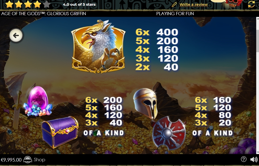 WAge of the Gods Glorious Griffin slot 1win