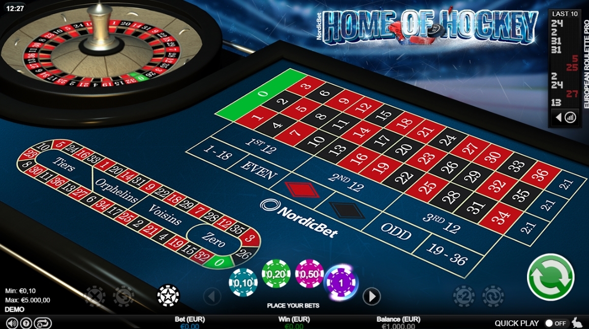 Home of Hockey European Roulette Pro