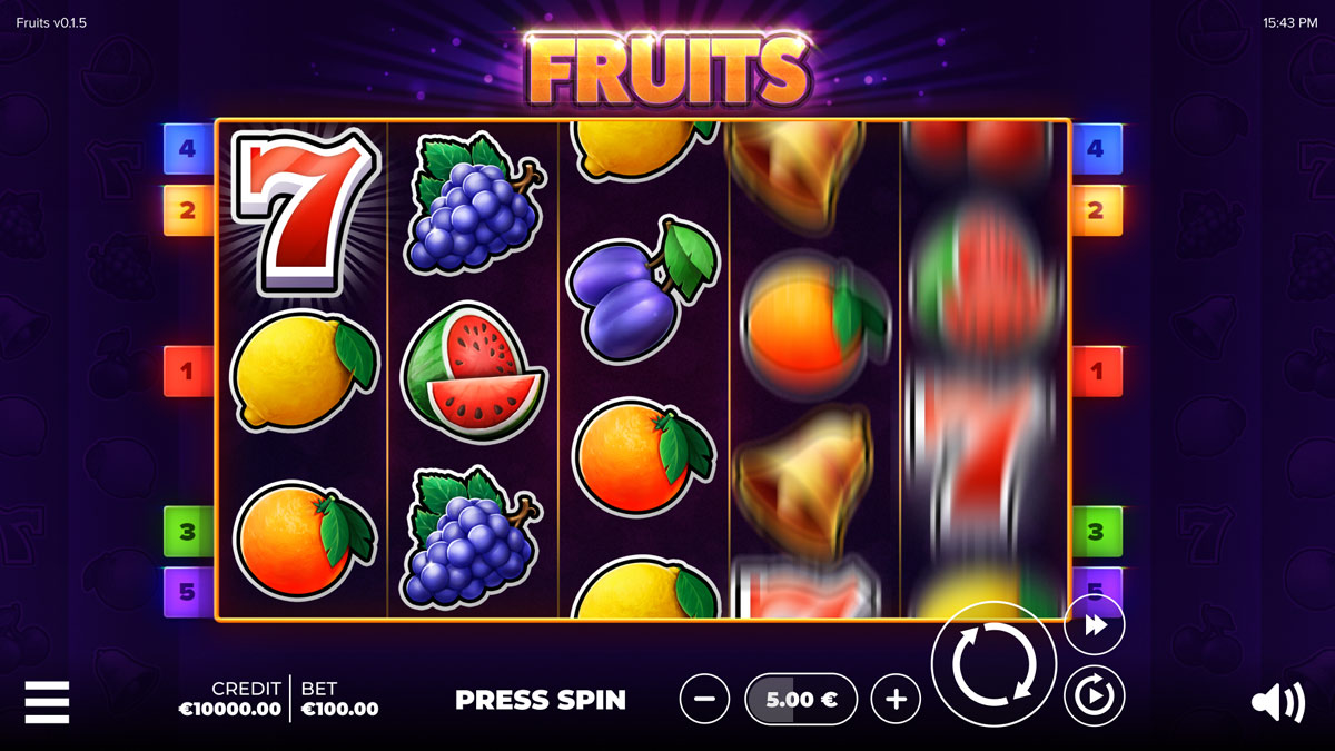 Fruits slot 1win