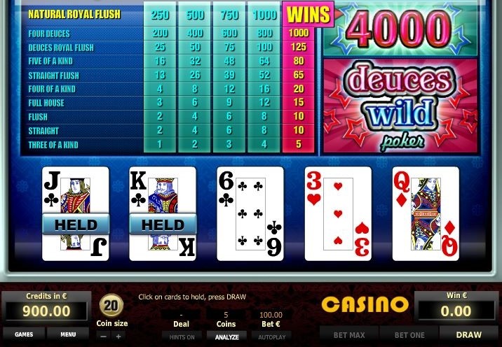 Deuces Wild Poker слот