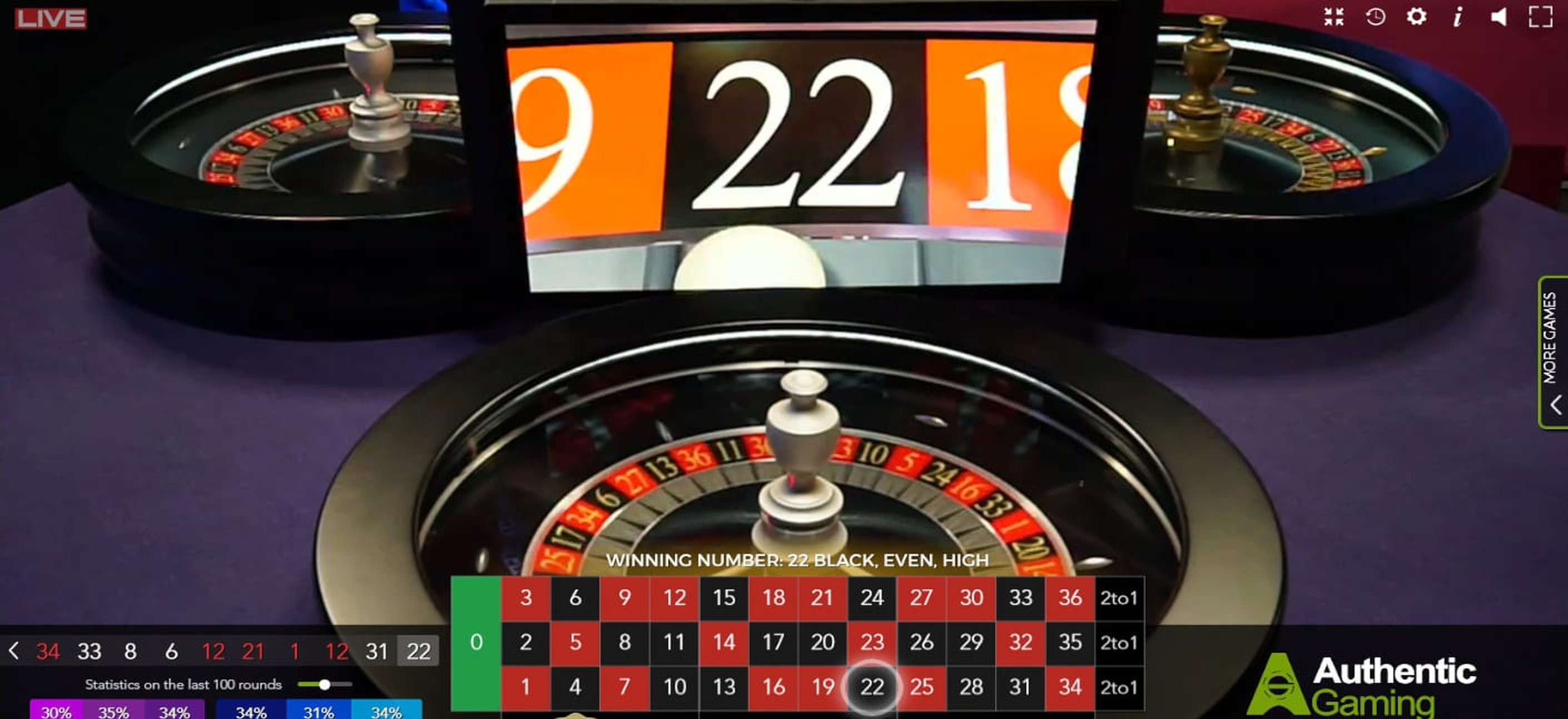 Auto Roulette LIVE Speed 1 slot